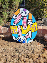 Easter Egg Bunny Yard Art