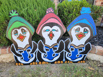 Caroler Penguins Yard Art