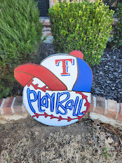 Baseball Hat Door Hanger or Yard Art