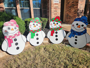 Snowman Yard Art