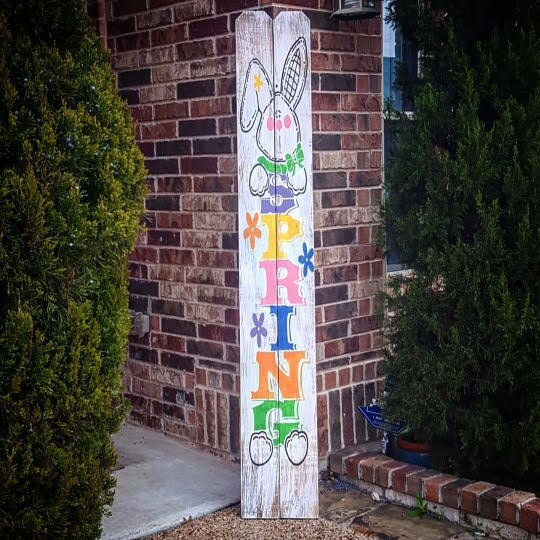 Spring 6ft Porch Leaner Sign