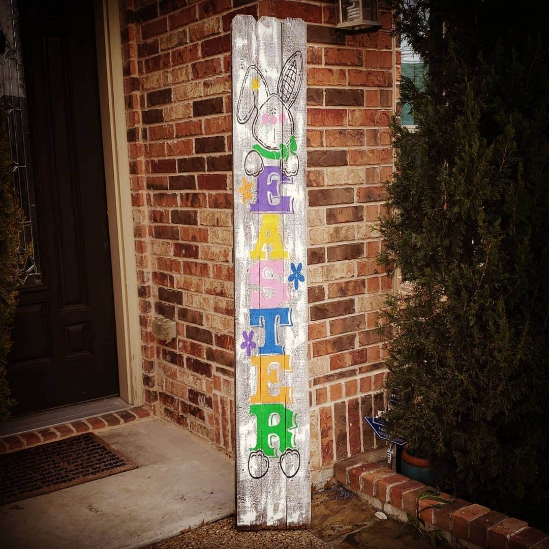 Easter 6ft Porch Leaner Wood Sign