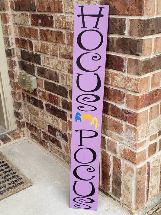 Hocus Pocus Welcome Front Door Wood Sign Porch Leaner