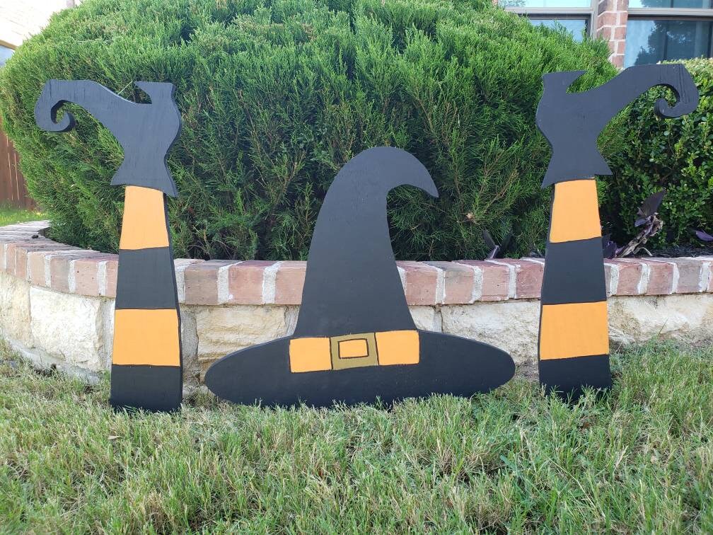 Crashed Witch Yard Lawn Art