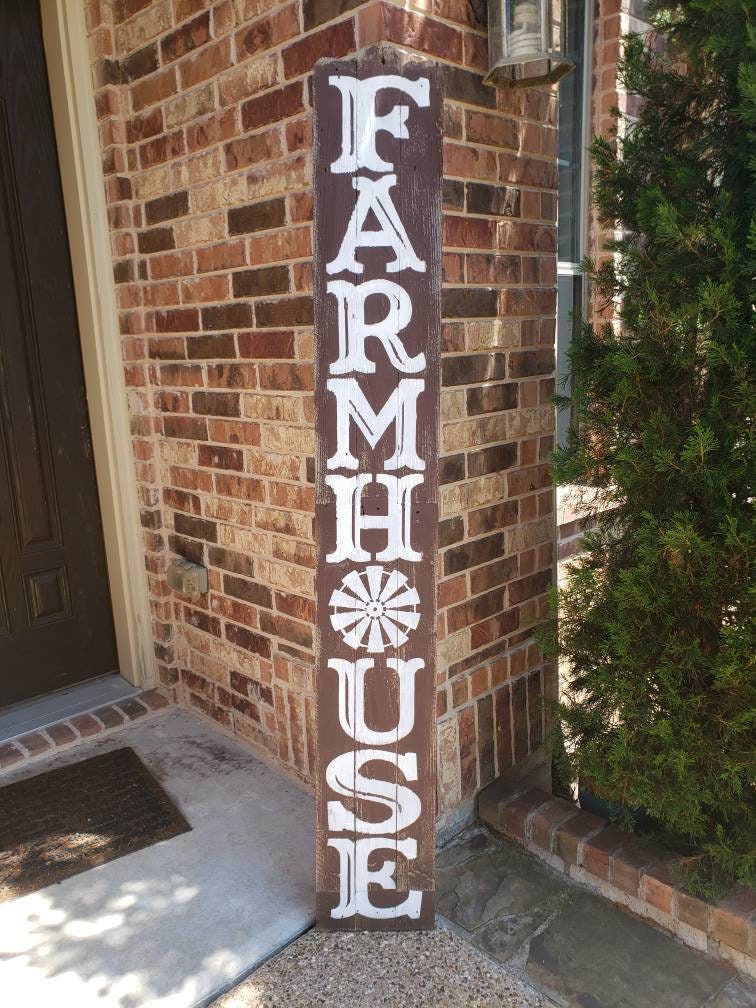 Farmhouse Welcome Porch Leaner Wood Sign