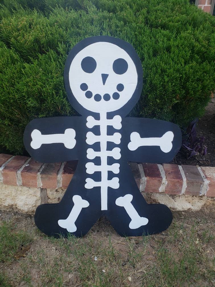 Halloween Gingerbread Skeleton Yard Art