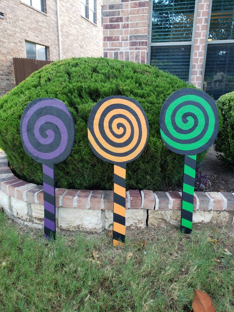 Halloween Lollipop Yard Art (Set of 3)