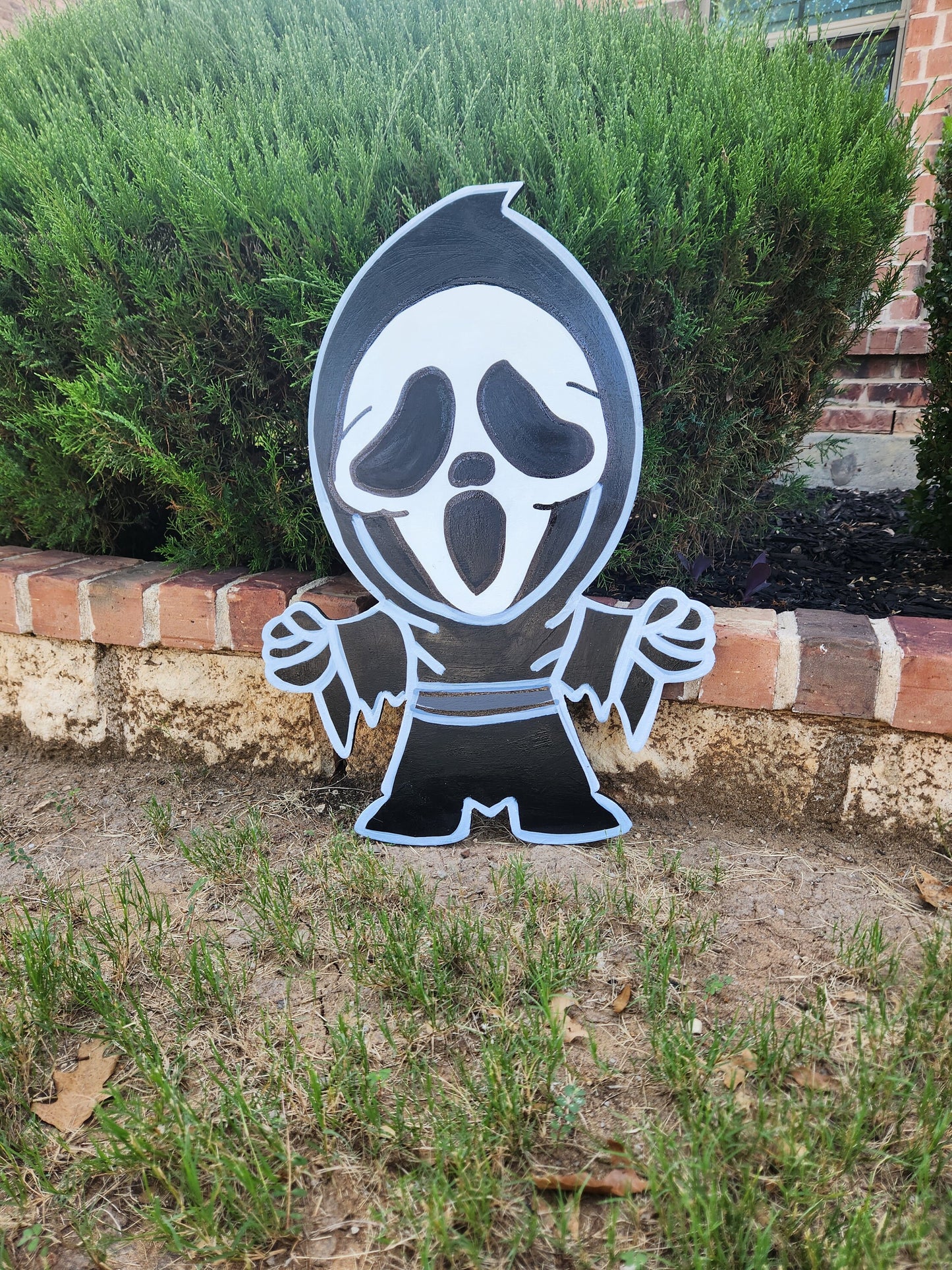 Hand-Painted Scream Yard Art/ Wooden Yard Art/ Horror Movie/ Scream Decoration/ Halloween Outdoor Decor/ Halloween Yard Art/ Outdoor Sign