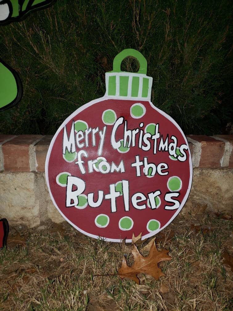 Customized Christmas Ornament Yard Art